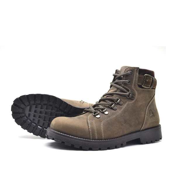 Rakerplus Griffon Hakiki Deri Kum Fermuarlı Kışlık Çocuk Bot - Resim 5