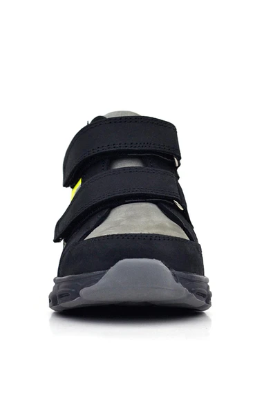 Rakerplus Hakiki Deri Gri Siyah Bebek Spor Bot Ayakkabı - 3