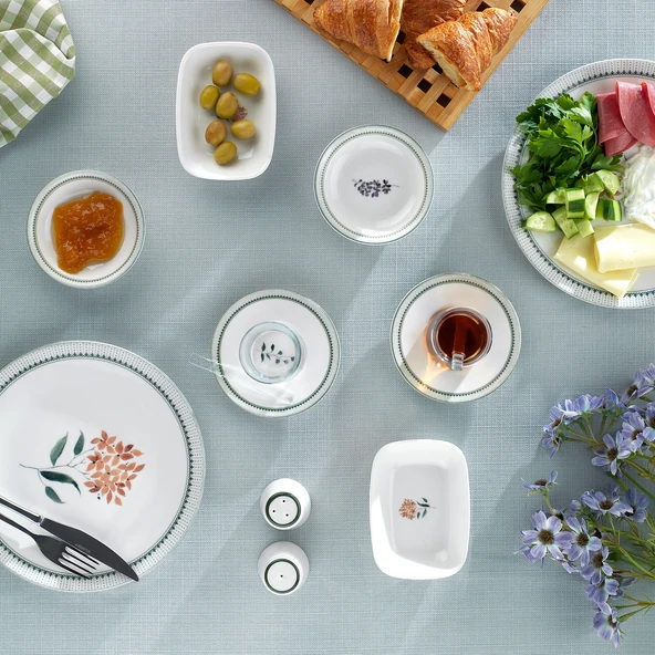 Schafer Suzzy Kahvaltı Takımı 32 Parça-Yeşil - 2