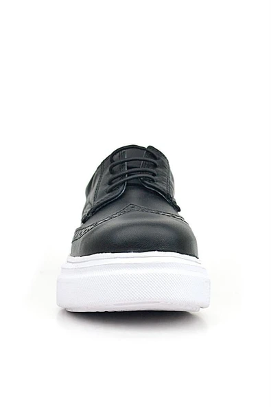 Rakerplus Hakiki Deri Siyah Beyaz Taban Oxford Çocuk Klasik Ayakkabı - Resim 12