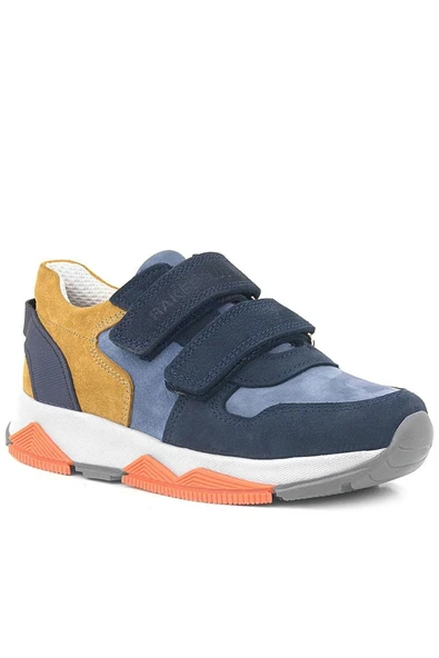 Rakerplus Hakiki Deri Lacivert Taba Çocuk Sneakers Spor Ayakkabı ürün görseli
