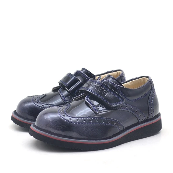 Rakerplus Lacivet Rugan Cırt Cırtlı Günlük Erkek Bebek Ayakkabı - 3