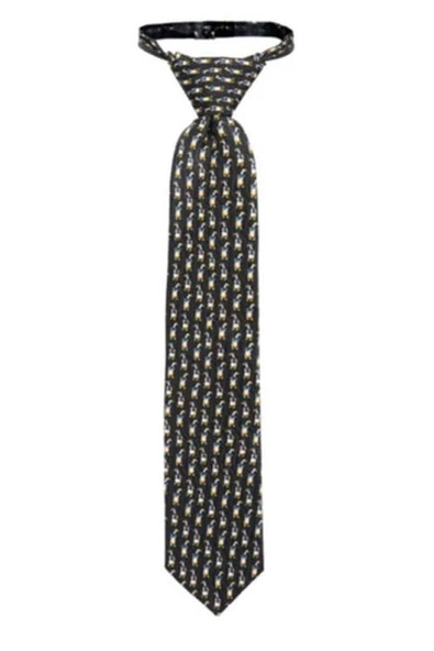 Ördek Temalı Lacivert Çocuk Kravat - Resim 2