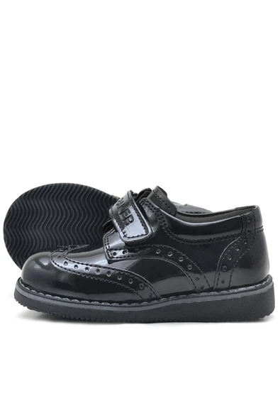 Rakerplus Siyah Rugan Cırtlı Günlük Erkek Bebek Ayakkabı - Resim 4