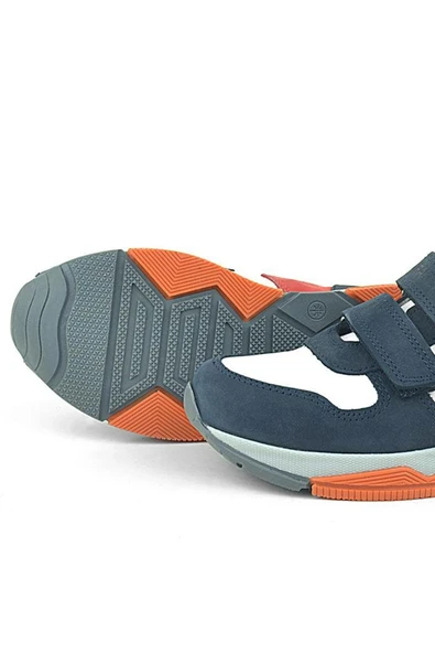 Rakerplus Hakiki Deri Lacivert Çocuk Sneakers Spor Ayakkabı - 6