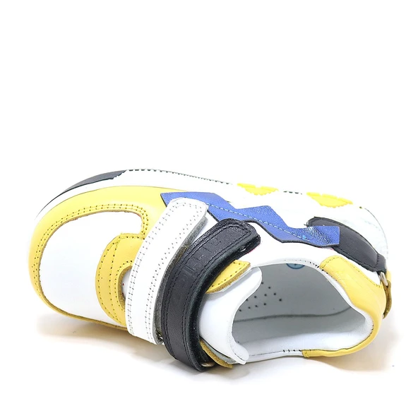 Artico Fonsis Hakiki Deri Sarı Cırtlı Bebek Spor Ayakkabı - 6