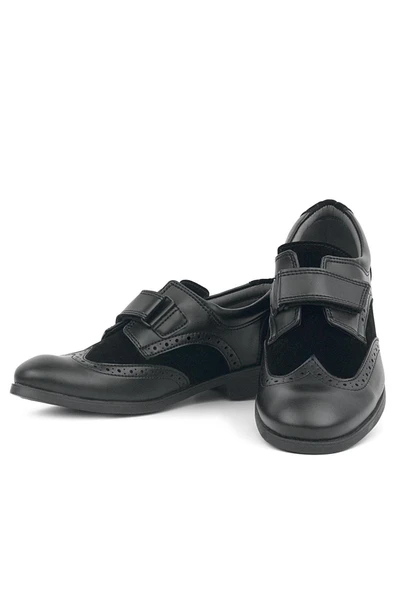 Rakerplus Titan Siyah Mat Cırtlı Klasik Erkek Genç Abiye Ayakkabı - Resim 6