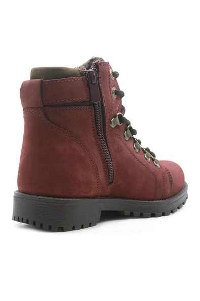 Rakerplus Griffon Hakiki Deri Bordo Fermuarlı Çocuk Bot - 3