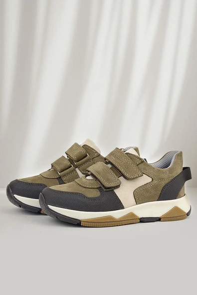 Rakerplus Hakiki Deri Vizon Kahve Çocuk Cırtlı Sneakers Spor Ayakkabı ürün görseli