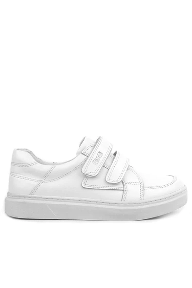 Rakerplus Hakiki Deri Beyaz Cırtlı Genç Erkek Spor Ayakkabı - 2