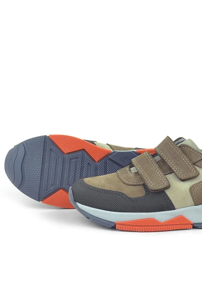 Rakerplus Hakiki Deri Kahverengi Çocuk Sneakers Spor Ayakkabı - 7