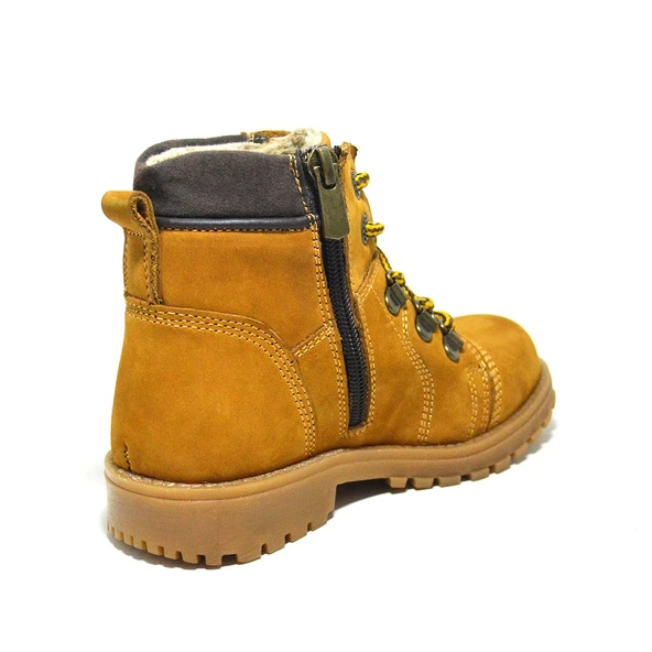 Rakerplus Minotor Hakiki Deri Sarı Fermuarlı Çocuk Bot - Resim 3
