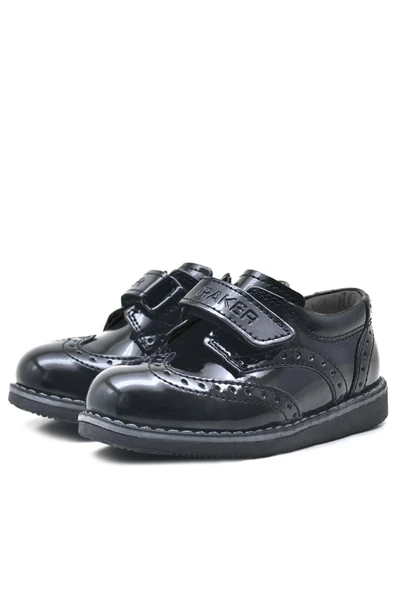 Rakerplus Siyah Rugan Cırtlı Günlük Erkek Bebek Ayakkabı - Resim 3