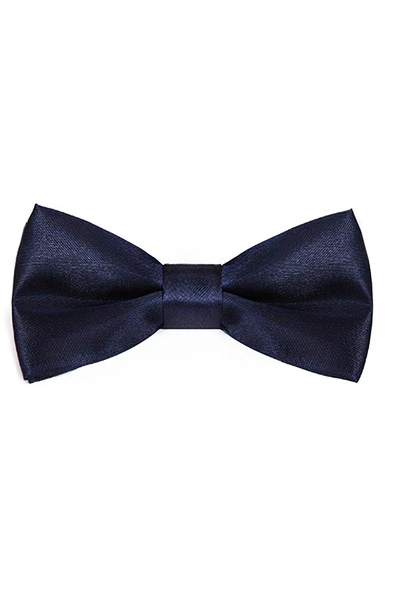 Lacivert Ayarlanabilir Saten Bebek ve Çocuk Papyonu - Resim 2