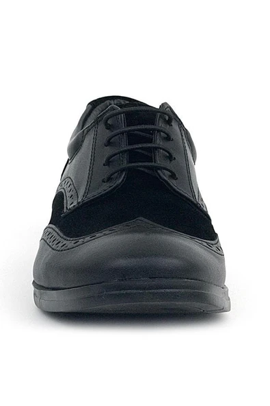 Rakerplus Titan Siyah Mat Bağcıklı Klasik Erkek Genç Ayakkabı - Resim 3