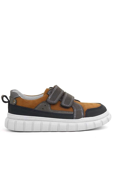 Rakerplus Hakiki Deri Taba Cırtlı Çocuk Günlük Spor Okul Ayakkabı - 2