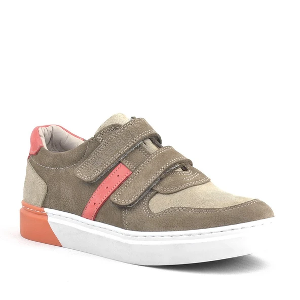 Rakerplus Hakiki Deri Cırtlı Kum Rengi Erkek Çocuk Spor Ayakkabı ürün görseli