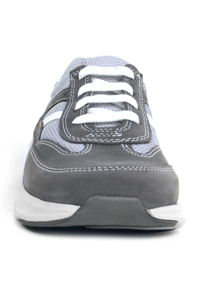 Rakerplus Hakiki Deri Anatomik Gri Bağcıklı Hafif Çocuk Spor Ayakkabı - 3