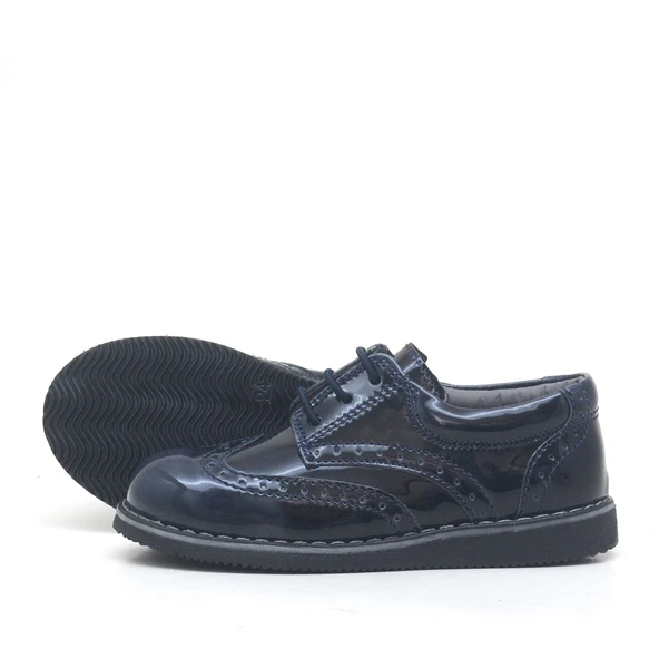 Rakerplus Hidra Lacivet Rugan Bağcıklı Günlük Erkek Bebek Ayakkabı - 4