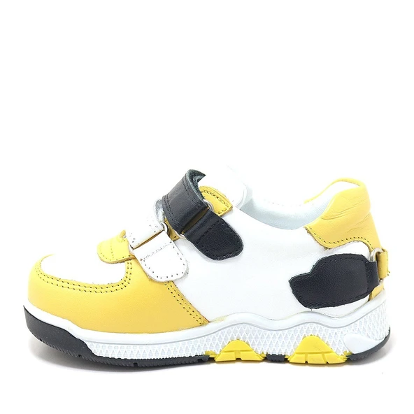 Artico Fonsis Hakiki Deri Sarı Cırtlı Bebek Spor Ayakkabı - 3