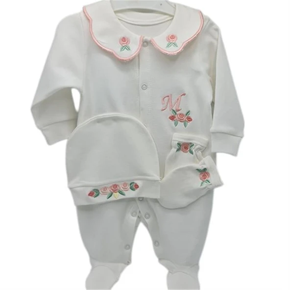 İsimli Hastane Çıkışı 3 Lü Set Rococo Laruel Desenli Pudra ürün görseli