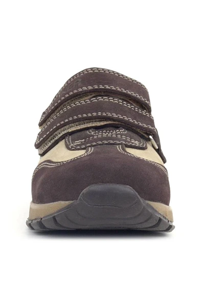 Rakerplus Hakiki Deri Cırtlı Kahve Kum Çocuk Spor Okul Ayakkabı - 3