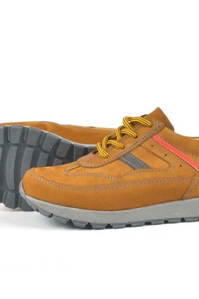 Rakerplus Hakiki Deri Sarı Bağcıklı Erkek Çocuk Spor Okul Ayakkabı - 5