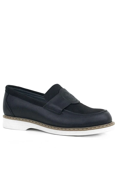 Rakerplus Pixel Siyah Loafer Çocuk Klasik Okul Ayakkabı