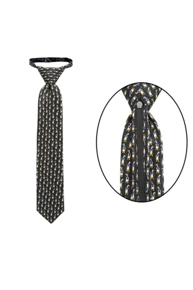 Ördek Temalı Lacivert Çocuk Kravat ürün görseli