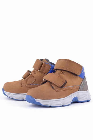 Rakerplus Pixel Hakiki Deri Taba Cırtlı Bebek Spor Bot Ayakkabı - Resim 4