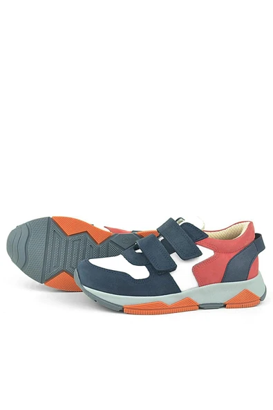 Rakerplus Hakiki Deri Lacivert Çocuk Sneakers Spor Ayakkabı - 5