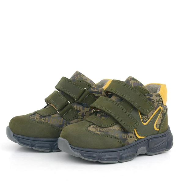 Rakerplus Hakiki Deri Haki Sarı Bebek Spor Bot Ayakkabı - 4