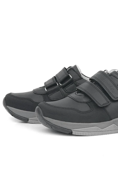 Rakerplus Hakiki Deri Siyah Çocuk Spor Okul Ayakkabı - 7