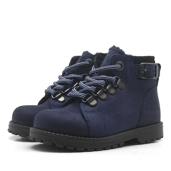 Rakerplus Griffon Hakiki Deri Lacivert Fermuarlı Bebek Botu - 4