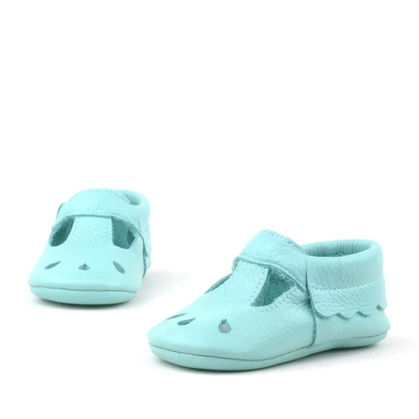 Bubbles Hakiki Deri Yeşil Lastikli Bebek Patik - 5
