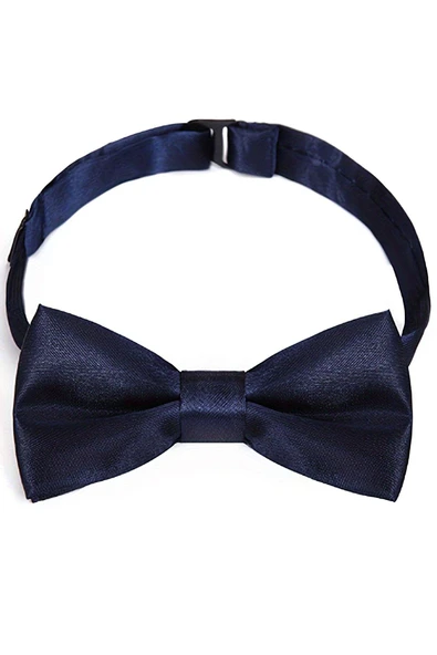 Lacivert Ayarlanabilir Saten Bebek ve Çocuk Papyonu ürün görseli