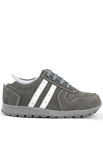 Rakerplus Deri Gri Fermuarlı Spor Ayakkabı Sneaker - 2