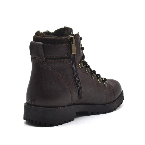 Rakerplus Griffon Hakiki Deri Fermuarlı Kışlık Çocuk Bot - Resim 3