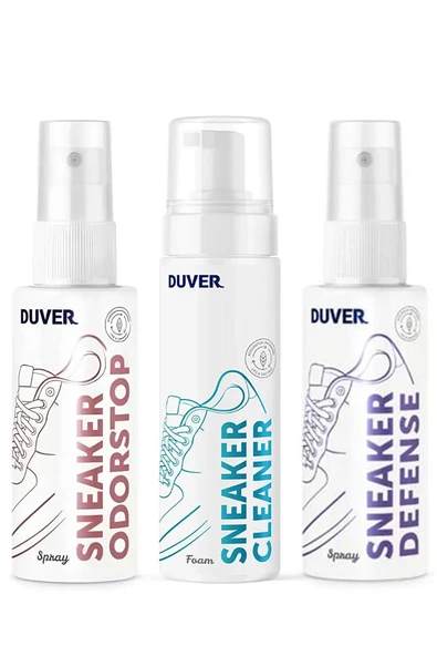 Duver 3'lü Sneaker Seyahat Boyu Ayakkabı Temizlik ve Bakım Seti