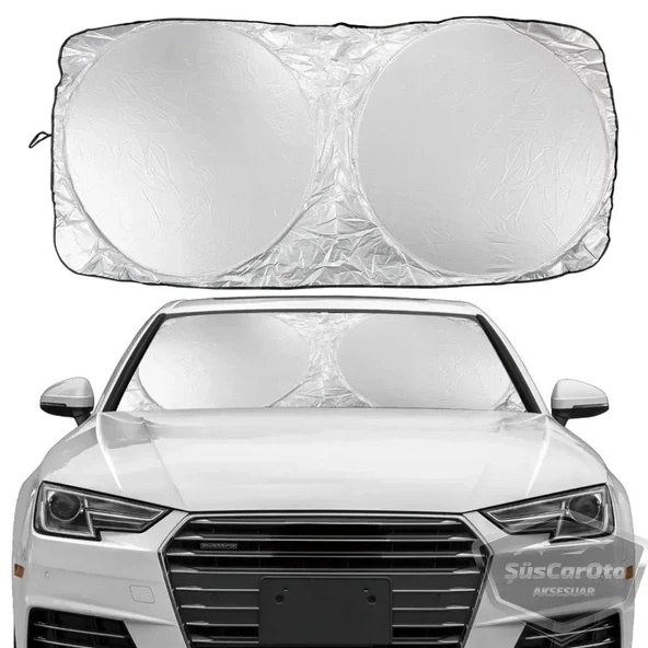 Oto Katlanabilir Premium Ön Güneşlik Ön Arka Cam Gölgelik Metalize Yeni Nesil Güneş Koruyucu Oto Araba Suv Tır 69 cm x 149 cm - 5