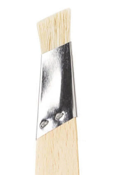 Yan Kesik Metal Çerçeveli Tahta Saplı Yapıştırıcı Sürme Fırçası 16 MM - Resim 2