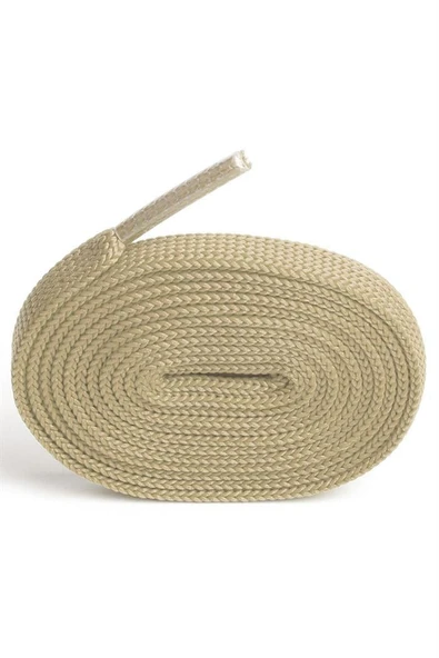 Krem 1 cm Kalınlığında 1 Çift Yassı Spor Ayakkabı Bağcığı - Resim 3