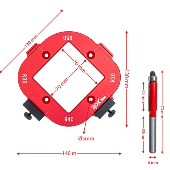 ROX WOOD ALUM.ACILI KOSE YONLNEDIRICI SABLONU - 3