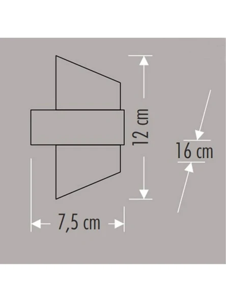 12W Gozo LED Aplik GÜNIŞIĞI (Dış Mekan) Duvar Montajlı CT-7044 - 2