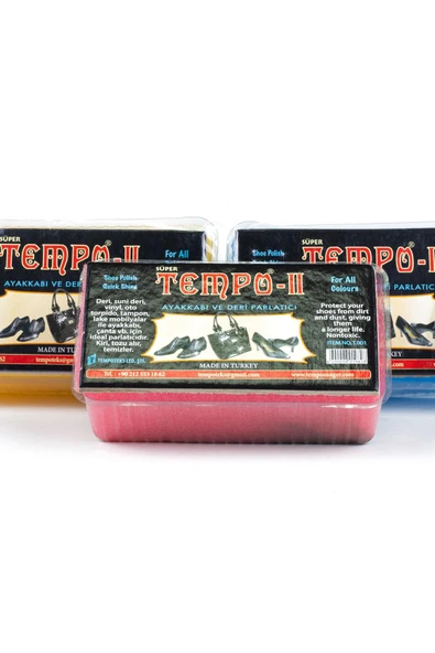 Tempo Naturel Ayakkabı ve Deri Parlatma Süngeri 3 Adet - Resim 4