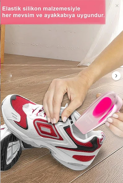 Silikon Topuk Koruyucu 1 Çift Ayak Ağrı Önleyici Ped Kaydırmaz Yükseltici Ortopedik Taban Nasır - 6