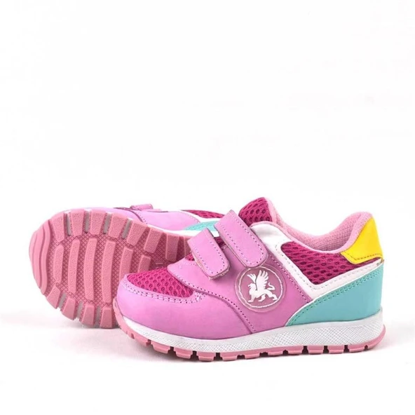 Rakerplus Hakiki Deri Pembe Cırtlı Kız Bebek Spor Ayakkabı - 4
