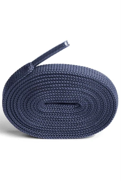 Mavi Gri 1 cm Kalınlığında 1 Çift Yassı Spor Ayakkabı Bağcığı - Resim 5