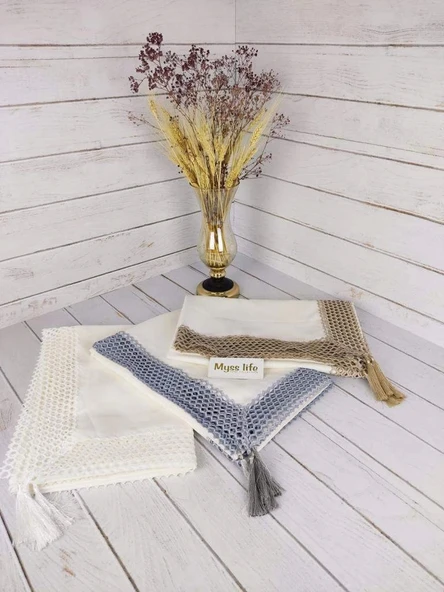 NİVEMESHOME FİLE GRİ 160*220 MASA ÖRTÜSÜ EVLÜKS - 2