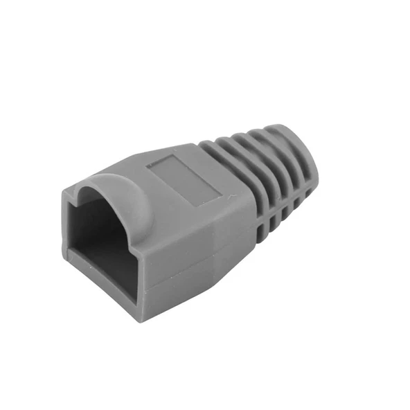 Rj45 cover koruyucu kılıf CAT5,CAT6 pcv plastik kılıf 100 ad.GRİ - 3